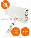 Рециркулятор бактерицидный ECO RECIRC UVC 2*15W WT F ЭПРА (в комплекте 2 лампы TIBERA) L600x250x11mm