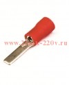 Наконечник штыревой плоский с изолир.фланцем 0,25-1,5 кв.мм2,5х17 мм (НШПИ) ДКС