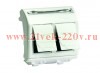 Ком.роз. двойная RJ45 кат.5e, Brava, белая, 2мод ДКС