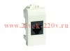 Ком.роз. RJ45 кат.6 (8P8C, Hyperline, Dual IDC: 110&Krone) Brava, белая, 1мод ДКС