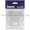 Розетка Intro Accent 6-203-03 2P+E Schuko с крышкой 16А-250В IP20 СУ AL/CU алюминий
