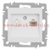 Розетка Intro Accent 6-303-01М информационная RJ45, IP20, СУ, белый матовый