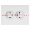 Розетка Intro Accent 6-204-01 2х2P, 16А-250В, IP20, СУ, AL/CU, белый