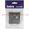 Розетка Intro Accent 6-303-07 информационная RJ45, IP20, СУ, графит