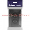 Розетка Intro Accent 6-204-07 , 2х2P, 16А-250В, IP20, СУ, AL/CU, графит