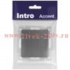 Выключатель Intro Accent 6-106-07 тройной, 10А-250В, IP20, СУ, AL/CU, графит