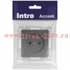 Розетка Intro Accent 6-201-07 2P 16А-250В IP20 СУ AL/CU графит