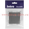 Кнопка Intro Accent 6-109-07 10А-250В IP20 СУ AL/CU графит
