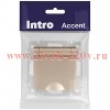 Розетка Intro Accent 6-203-04 2P+E Schuko с крышкой 16А-250В IP20 СУ AL/CU шампань
