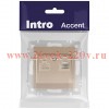 Розетка Intro Accent 6-303-04 информационная RJ45, IP20, СУ, шампань