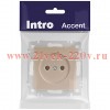 Розетка Intro Accent 6-201-04 2P 16А-250В IP20 СУ AL/CU шампань