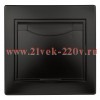 Розетка Intro Plano 1-203-05 с заземлением 2P+E Schuko с крышкой, 16А-250В, IP20, СУ, антрацит