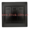 Выключатель Intro Plano 1-106-05 тройной, 10А-250В, IP20, СУ, антрацит