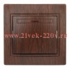 Выключатель Intro Plano 1-102-10 одноклавишный с подсветкой, 10А-250В, IP20, СУ, венге