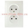 Розетка Intro Plano 1-204-06 без заземления двойная 2х2P, 16А-250В, IP20, СУ, перламутр