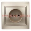 Розетка Intro Plano 1-201-04 без заземления 2P, 16А-250В, IP20, СУ, шампань