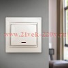 Выключатель Intro Plano 1-102-02 одноклавишный с подсветкой, 10А-250В, IP20, СУ, слоновая кость