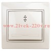Переключатель Intro Plano 1-103-02 одноклавишный 10А-250В, IP20, СУ, слоновая кость