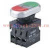 Кнопка двойная NP8-11SD 1НО+1НЗ зел. AC 110В-220В(LED) IP65 (R) CHINT 667173