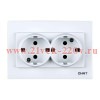 Розетка 2-м с заземл. контактом16А 250В рамочная CHINT 715402