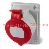 Розетка панельная с наклоном скрытой установки DKC Quadro IP44 32A 3P+E+N 400V