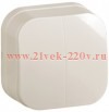 Выключатель 2-клавишный открытой установки 10А ВС20-2-0-ХК GLORY IEK кремовый EVH20-K33-10