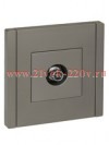 Розетка TV проходная ИЭК FORTE&PIANO FP529 сталь FP-A10-P-K46
