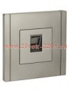 Розетка компьютерная RJ45 кат.6 ИЭК FORTE&PIANO FP531 сталь FP-K10-2-K46