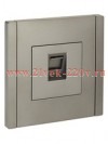 Розетка компьютерная RJ45 кат.5E ИЭК FORTE&PIANO FP532 сталь FP-K10-1-K46