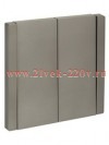 Переключатель двухклавишный ИЭК FORTE&PIANO FP507 10А сталь FP-V22-0-10-1-K46