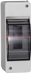 Бокс ИЭК КМПн 2/2 на 2 модуля накладной пластиковый с прозрачной дверкой MKP42-N-02-30-20