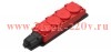 Колодка удлинителя 4-м MultiSet 2К+З 16А 250В IP44 каучук красн. SE MST4124RD