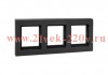 Рамка 3-местная EKF IP44 Эпика черный UP1-FPB-03-44