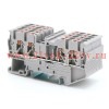 Клемма проходная зажим push-in 4 точки подключения 2.5кв.мм сер. DKC VPR-2.5-QUATTRO-GY