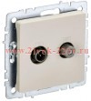 Розетка двойная ИЭК BRITE TV+SAT бежевый (РТВ/РСп12-БрКр) BR-AF20-O-K10