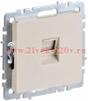 Розетка компьютерная ИЭК BRITE RJ45 кат.6 бежевый (РК10-БрКр) BR-K10-2-K10