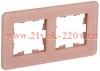 Рамка на 2 поста ИЭК BRITE стекло дымчатый RE (РУ-2-2-Бр) BR-M22-G-41-K97