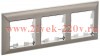 Рамка на 3 поста ИЭК BRITE пластик хром/никель (РУ-3-Бр) BR-M32-12-4-K23