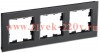 Рамка на 3 поста ИЭК BRITE стекло черный матовый (РУ-3-2-Бр) BR-M32-G-31-K02
