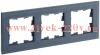 Рамка на 3 поста ИЭК BRITE стекло маренго матовый (РУ-3-2-Бр) BR-M32-G-31-K35