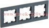 Рамка на 3 поста ИЭК BRITE графит (РУ-3-БрГ) BR-M32-K53