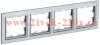 Рамка на 4 поста ИЭК BRITE алюминий (РУ-4-БрА) BR-M42-K47