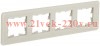 Рамка на 4 поста ИЭК BRITE стекло песчаный RE (РУ-4-2-Бр) BR-M42-G-41-K98