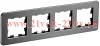 Рамка 4-м BRITE РУ-4-1-Бр метал. титан RE IEK BR-M42-M-01-K48