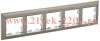 Рамка на 5 постов ИЭК BRITE пластик хром/никель (РУ-5-Бр) BR-M52-12-4-K23