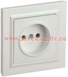 Розетка СП BRITE РСР10-1-0-БрЖ 10А в сборе без заземл. без защ. шторок жемчуж. IEK BR-R10-10-K36-F