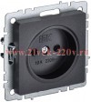 Розетка ИЭК BRITE 2P со шторками 10А черный (РСш10-2-БрЧ) BR-R13-10-K02