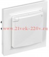 Розетка с крышкой Brite 16А IP44 РСбш10-3-44-БрБ бел. в сб. IEK BR-R16-16-44-K01-F-PRO