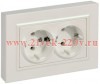 Розетка BRITE 2-я с з/к без з/ш пл 16А в сб РСПл12-3-БрЖ жем IEK BR-R27-16-K36-F