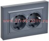 Розетка BRITE 2-я с з/к/ш пл 16А в сб. РСшПл12-3-БрМ мар. IEK BR-R28-16-K35-F